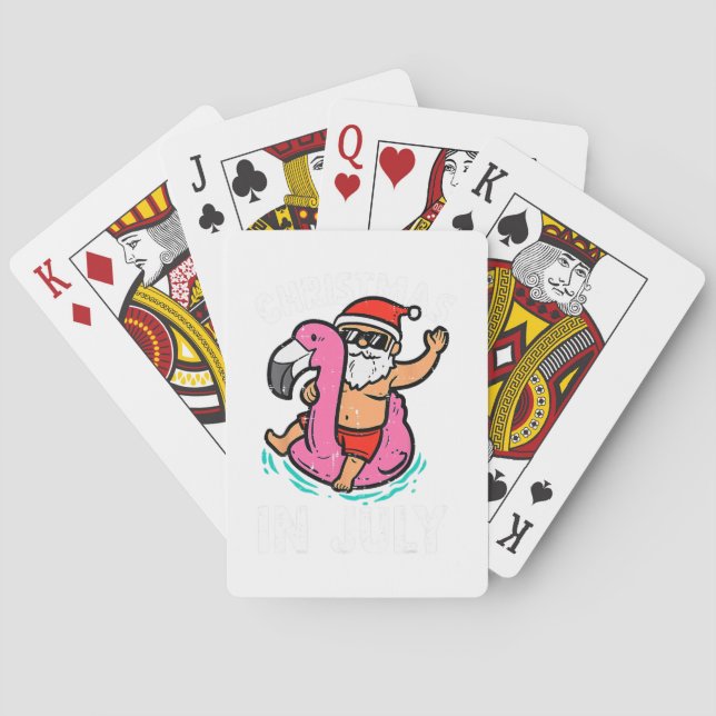 Baraja De Cartas Navidades En Julio Sin Cookies Solo Cócteles Veran (Reverso)