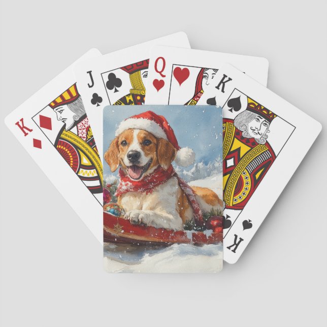 Baraja De Cartas Navidades estadounidenses de Foxhound en inglés (Reverso)