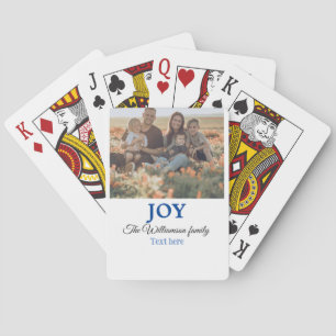 Baraja De Cartas Navidades felices añaden el nombre de familia foto
