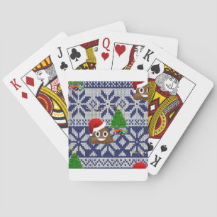Baraja De Cartas navidades feos suéter poop emoji