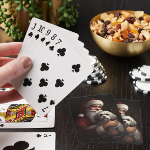 Baraja De Cartas Navidades festivos habaneses con Santa Claus
