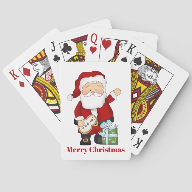 Baraja De Cartas Navidades festivos Santa Claus Holiday (Reverso)