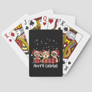 Baraja De Cartas Navidades Gatos Kitty Cats Feliz Navidad