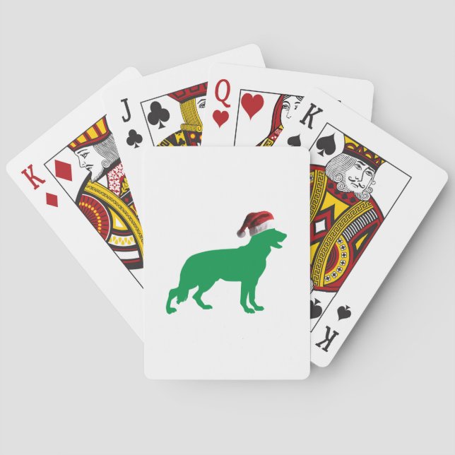 Baraja De Cartas Navidades German Shepherd (Reverso)