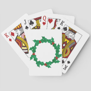 Baraja De Cartas navidades holly wreath