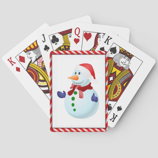 Baraja De Cartas Navidades Jugando La Tarjeta (Reverso)