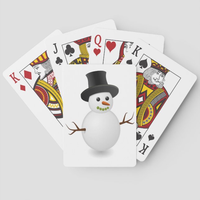 Baraja De Cartas Navidades Jugando La Tarjeta (Reverso)