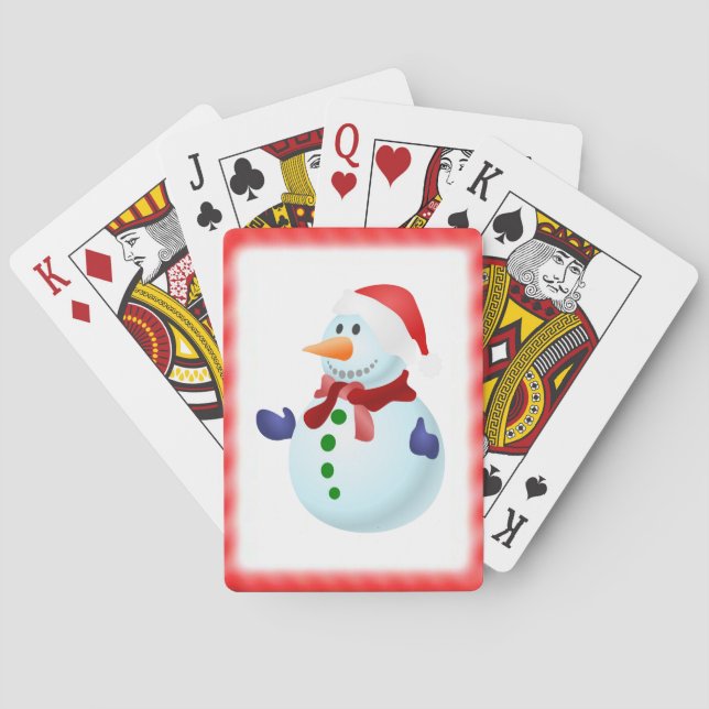 Baraja De Cartas Navidades Jugando La Tarjeta (Reverso)