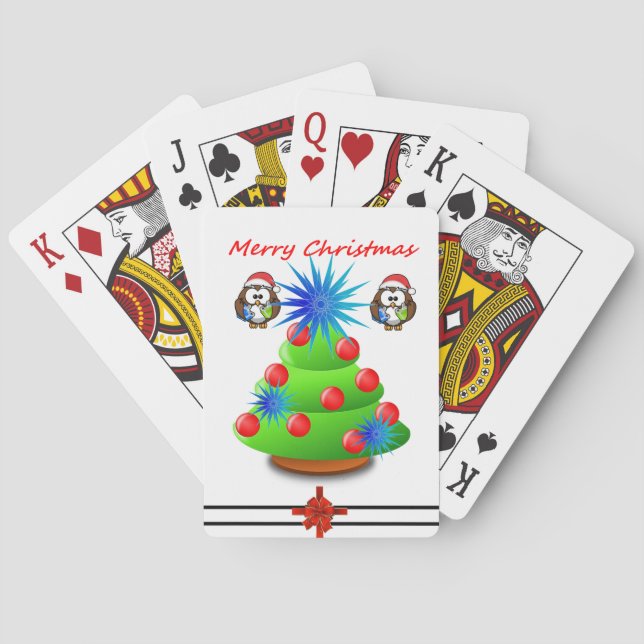 Baraja De Cartas Navidades Jugando La Tarjeta (Reverso)