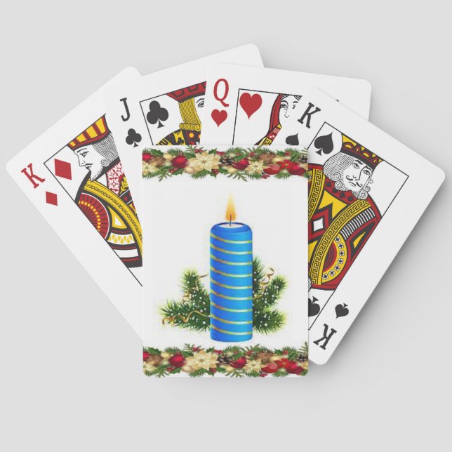 Baraja De Cartas Navidades Jugando La Tarjeta (Reverso)