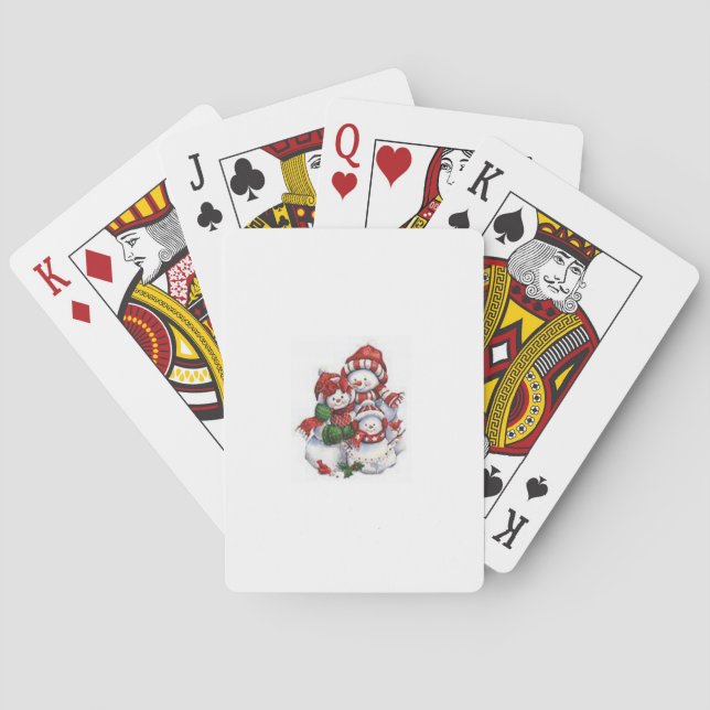 Baraja De Cartas Navidades Jugando La Tarjeta (Reverso)