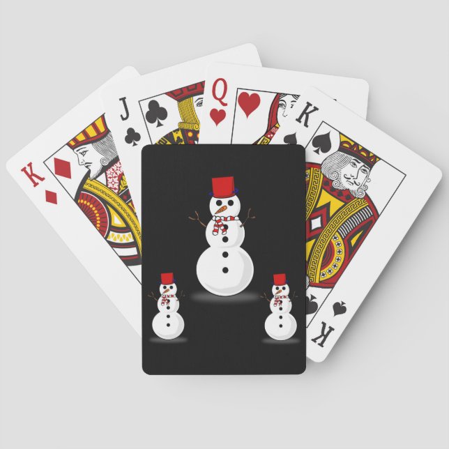 Baraja De Cartas Navidades Jugando La Tarjeta (Reverso)