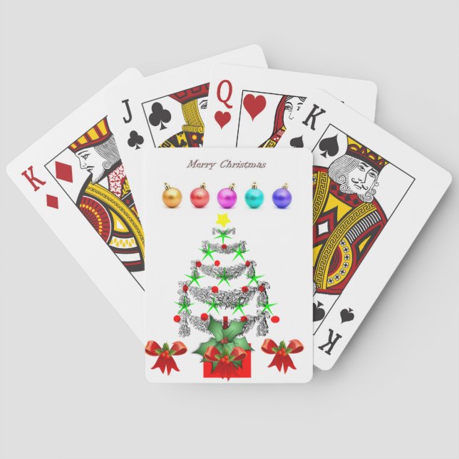 Baraja De Cartas Navidades Jugando La Tarjeta (Reverso)