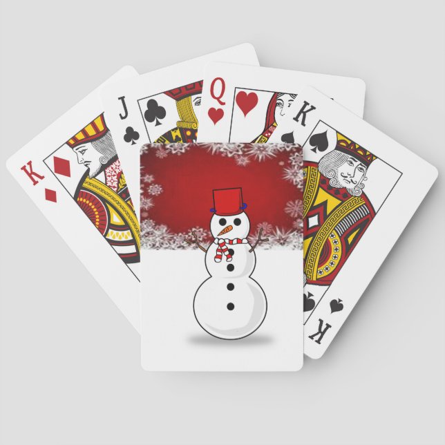Baraja De Cartas Navidades Jugando La Tarjeta (Reverso)