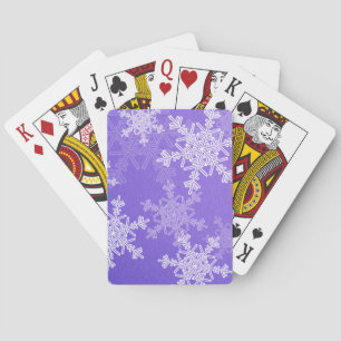 Baraja De Cartas Navidades Minimalistas con copos de nieve blancos 