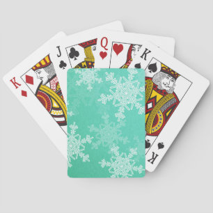 Baraja De Cartas Navidades Minimalistas con copos de nieve de color