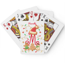 Navidades Nombre Monograma Personalizado Gingerbre