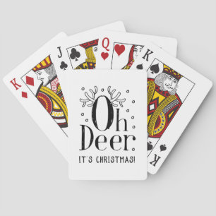 Baraja De Cartas Navidades Oh tarjetas de juego clásicas de ciervos