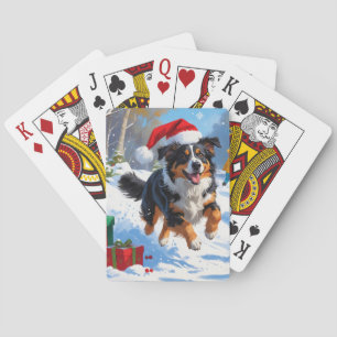 Baraja De Cartas Navidades Pastores Australianos Festejan Escena de