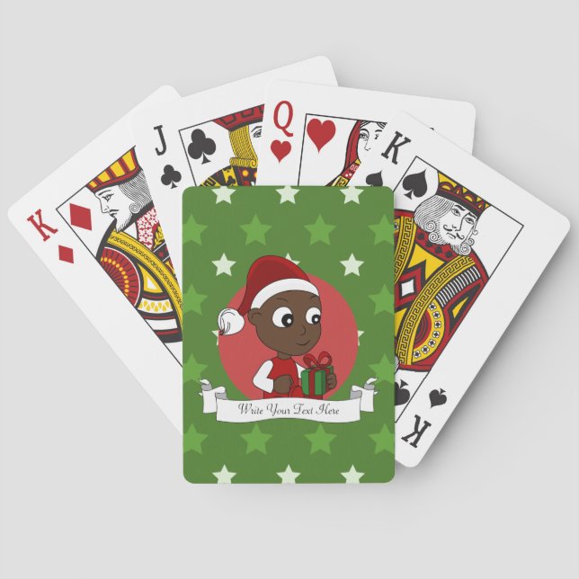 Baraja De Cartas Navidades personalizado de bebé (Reverso)