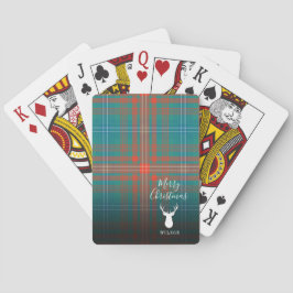 Baraja De Cartas Navidades personalizados Tartan Clan Wilson Plaid