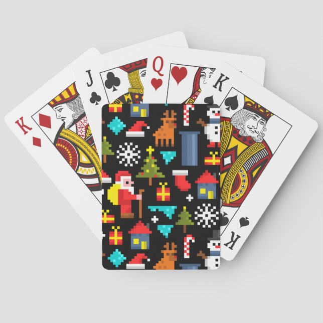 Baraja De Cartas Navidades Pixel (Reverso)