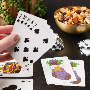 Baraja De Cartas Navidades rellenos levantando tarjetas de juego
