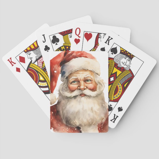 Baraja De Cartas Navidades Retro Santa Claus (Reverso)