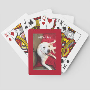 Baraja De Cartas Navidades rojos de perro con pipa sonriente