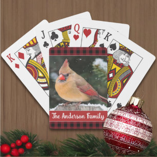Baraja De Cartas Navidades Rústicos Colocan Cardenal De Nombre De F