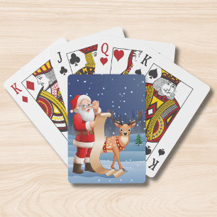 Baraja De Cartas Navidades Santa Claus Y Renos
