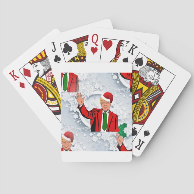 Baraja De Cartas navidades santa donald trump (Reverso)