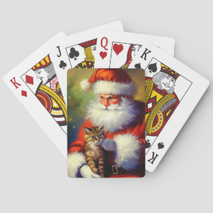 Baraja De Cartas Navidades Santa y un gato (1)