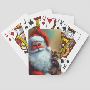 Baraja De Cartas Navidades Santa y un gato (4)