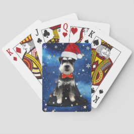 Baraja De Cartas Navidades Schnauzer