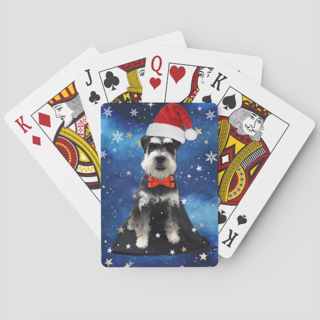 Baraja De Cartas Navidades Schnauzer (Reverso)