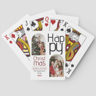 Baraja De Cartas Navidades simples vacaciones Típografía moderna Fo