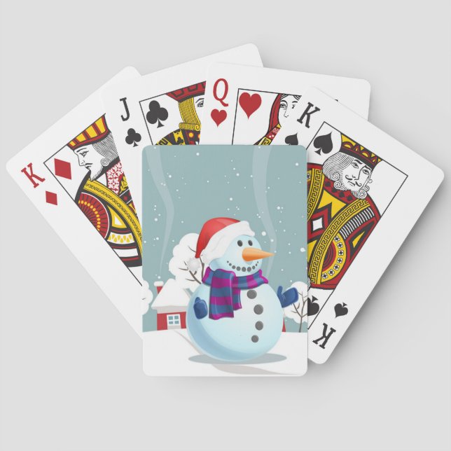 Baraja De Cartas Navidades Snowman (Reverso)
