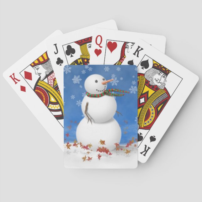 Baraja De Cartas Navidades Snowman (Reverso)