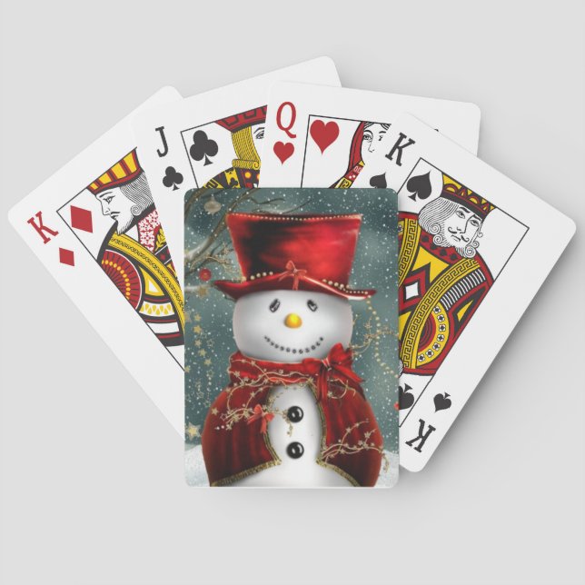 Baraja De Cartas Navidades Snowman (Reverso)
