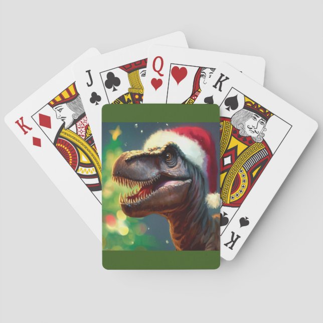 Baraja De Cartas Navidades T-Rex (2) (Reverso)