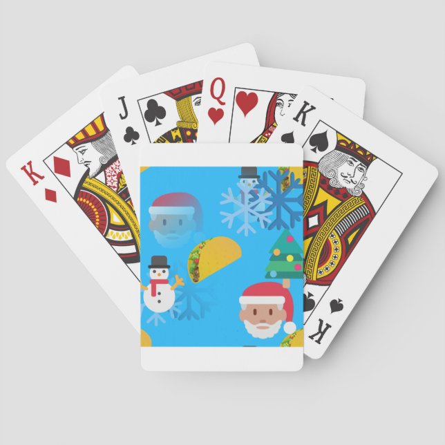 Baraja De Cartas navidades taco emoji (Reverso)