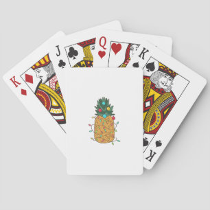 Baraja De Cartas Navidades tropicales piña