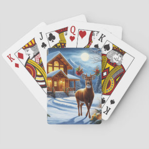 Baraja De Cartas Navidades/Winter Deer Lodge