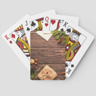 Baraja De Cartas Navidades Wood Scene