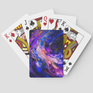 Baraja De Cartas Nebulosa del espacio púrpura en tinta de alcohol