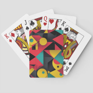 Baraja De Cartas Negrita Resumen geométrico arte moderno