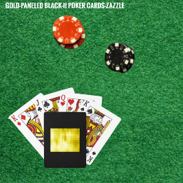 Baraja De Cartas Negro con panel dorado -II 