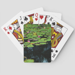 Baraja De Cartas negro loto rosa