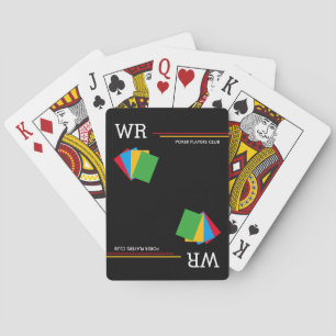 Baraja De Cartas negro personalizado del club de póquer